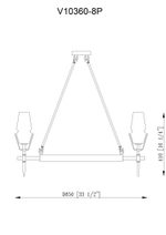 Люстра подвесная Moderli V10360-8P Stella