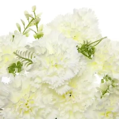 Искусственные цветы «Букет Гвоздик» 48см 10 цветков белый