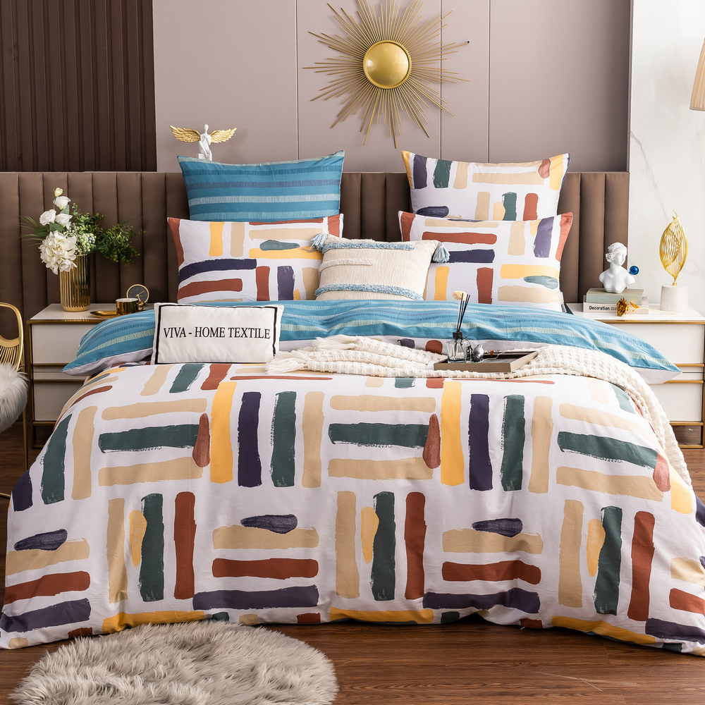 Комплект постельного белья Люкс Сатин 100% хлопок на резинке AR298