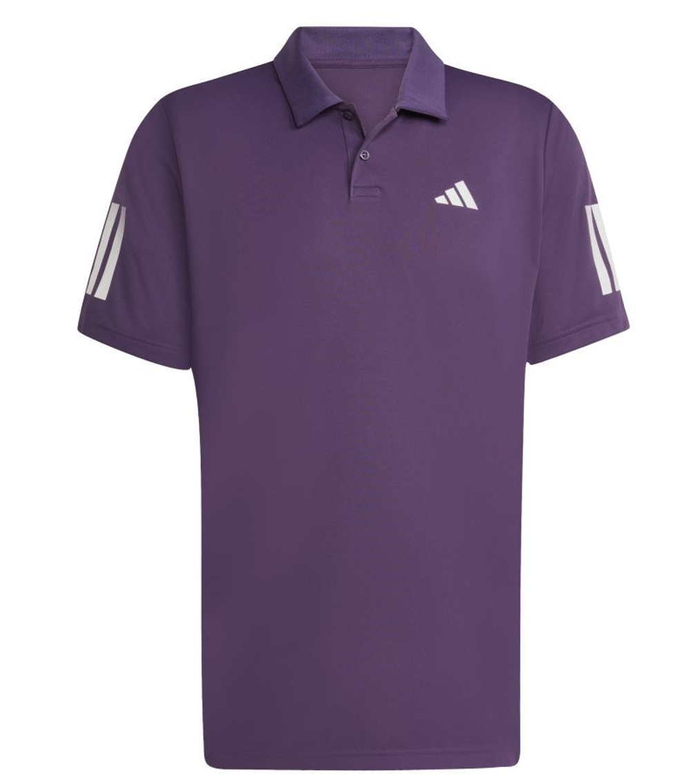 Мужское теннисное поло Adidas Club 3-Stripes - слива Аврора