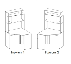 Стол компьютерный Квартет-12, венге/дуб молочный