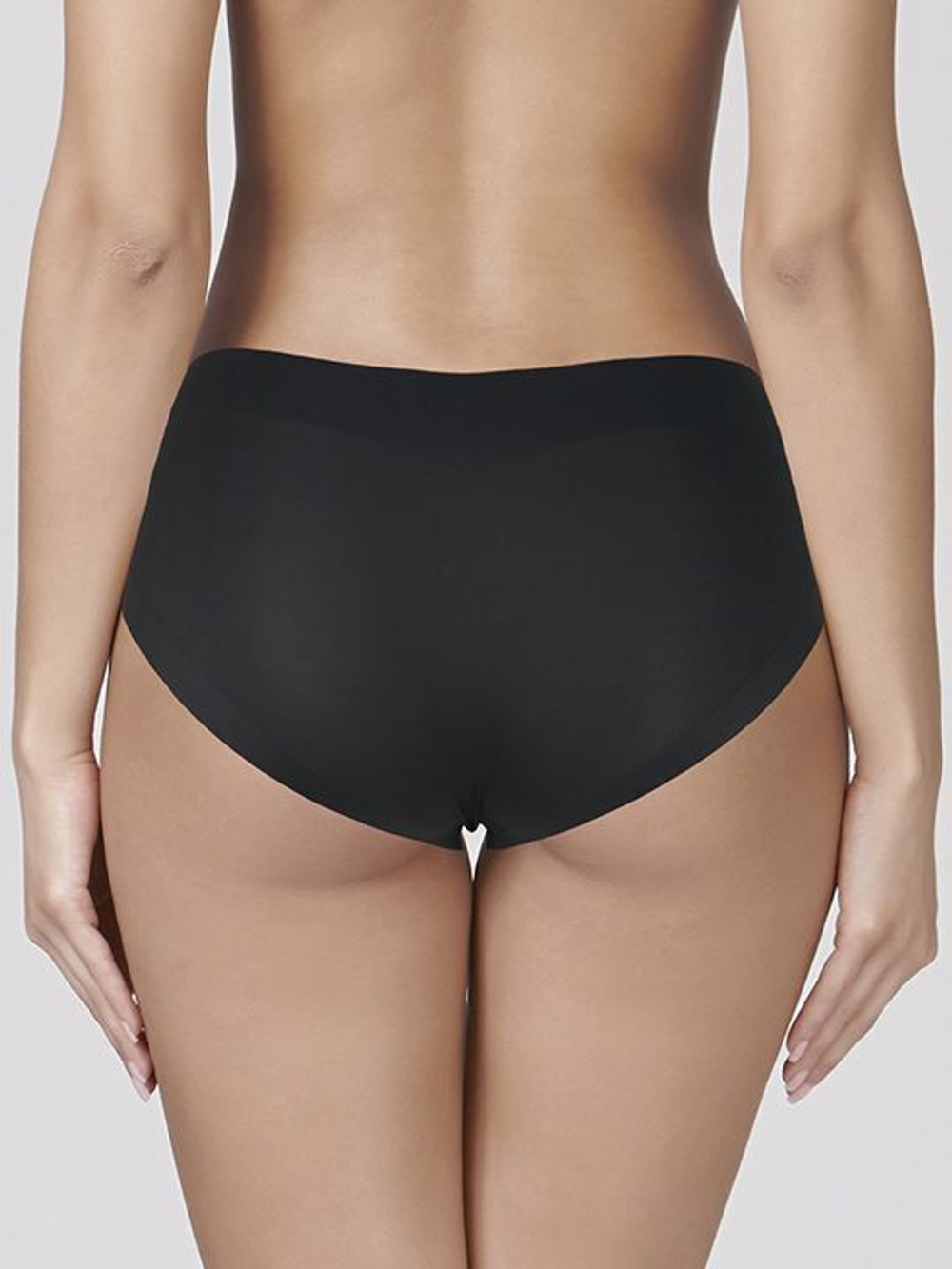 Бесшовные трусики-слипы со средней линией талии (Размер: XL) (Цвет: бежевый)