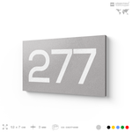 Номер на дверь 277, табличка на дверь для офиса, квартиры, кабинета, аудитории, склада, серая 120х70 мм, Айдентика Технолоджи
