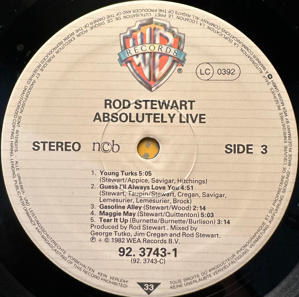 Rod Stewart - Absolutely Live 2LP (Скандинавия 1982г.)