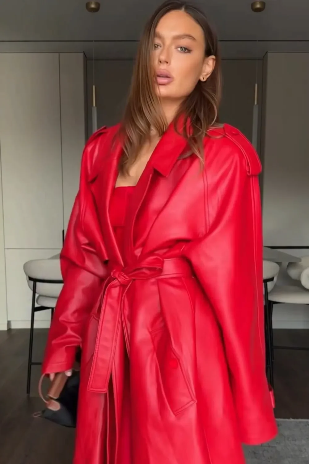 Тренч Uff, Красный