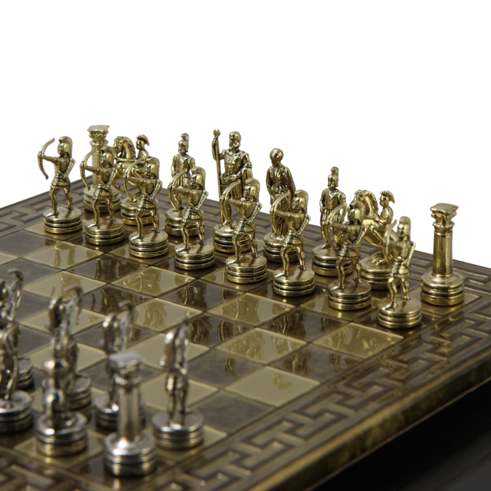Manopoulos Шахматы с фигурами из бронзы Античные войны