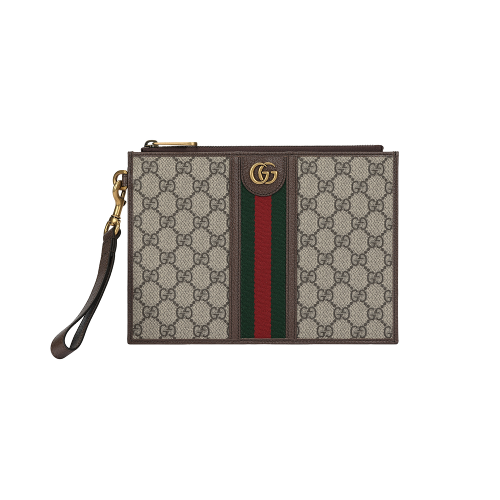GUCCI Double G Plaque Ophidia Pouch