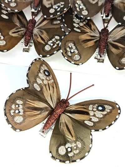 Набор бабочек с прищепкой 6х7 см