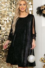 Платье "Яна" (бархат блэк) П4588 LT Collection (Акция)