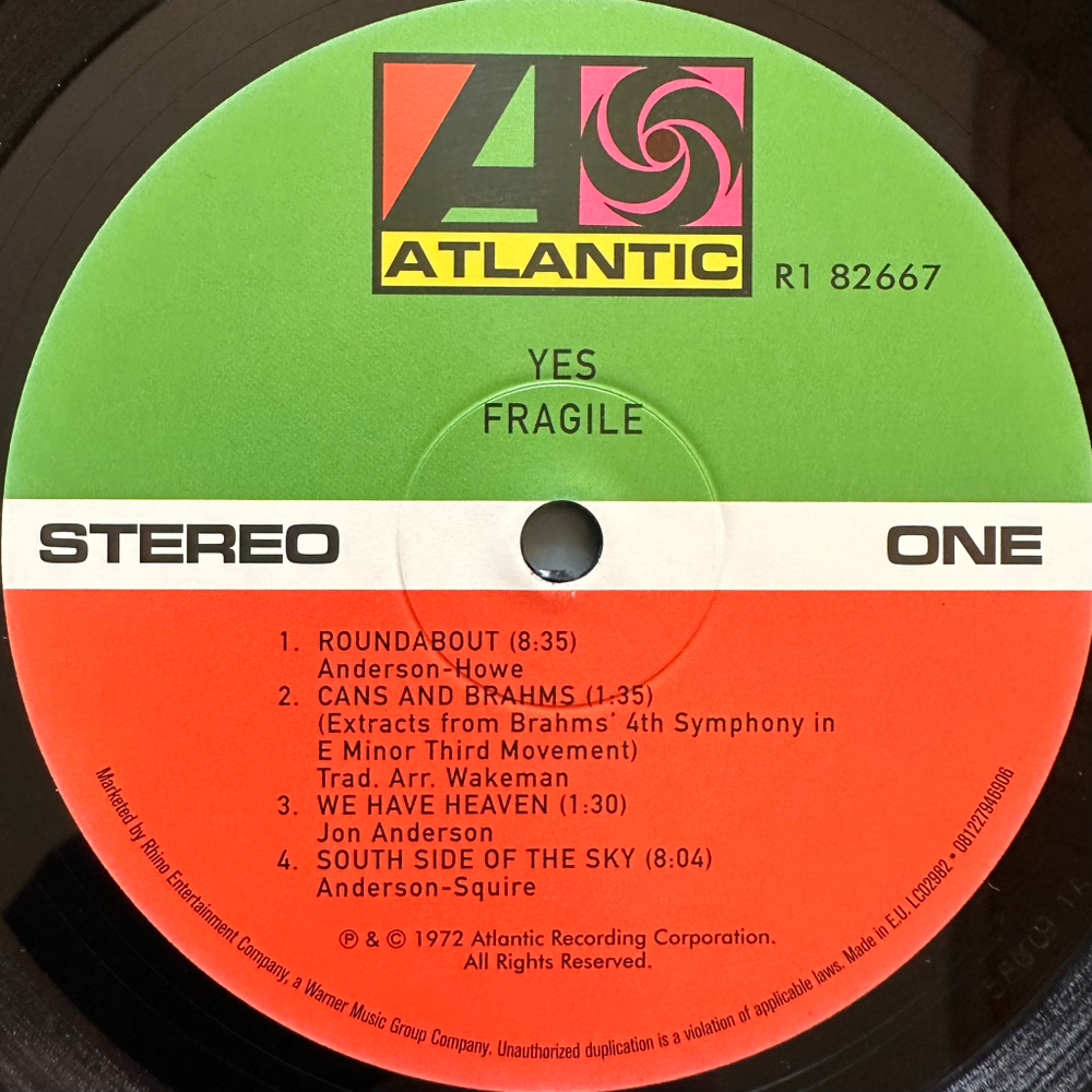 Yes ‎– Fragile (Европа 2016г.)