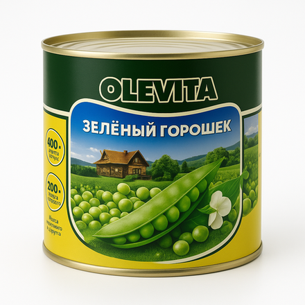 Горошек зеленый Olevita 425 мл