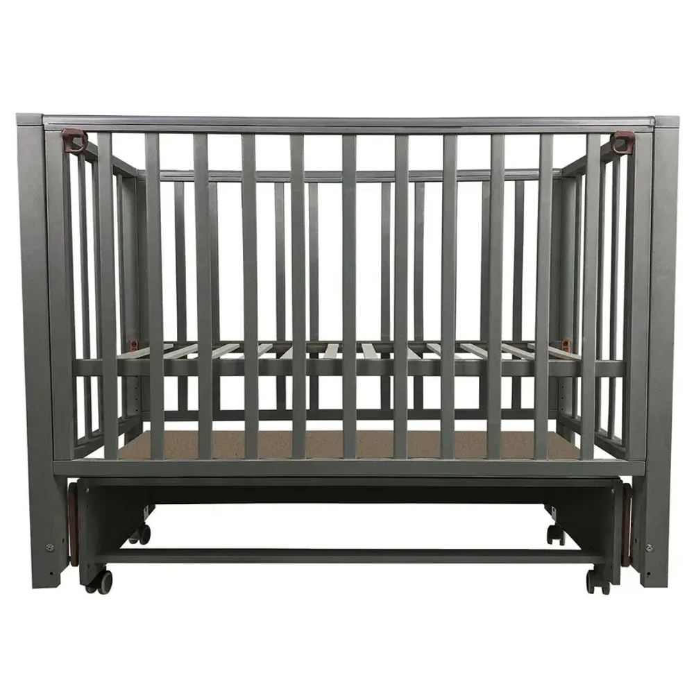 Кровать детская Indigo Norden маятник на колесах графит