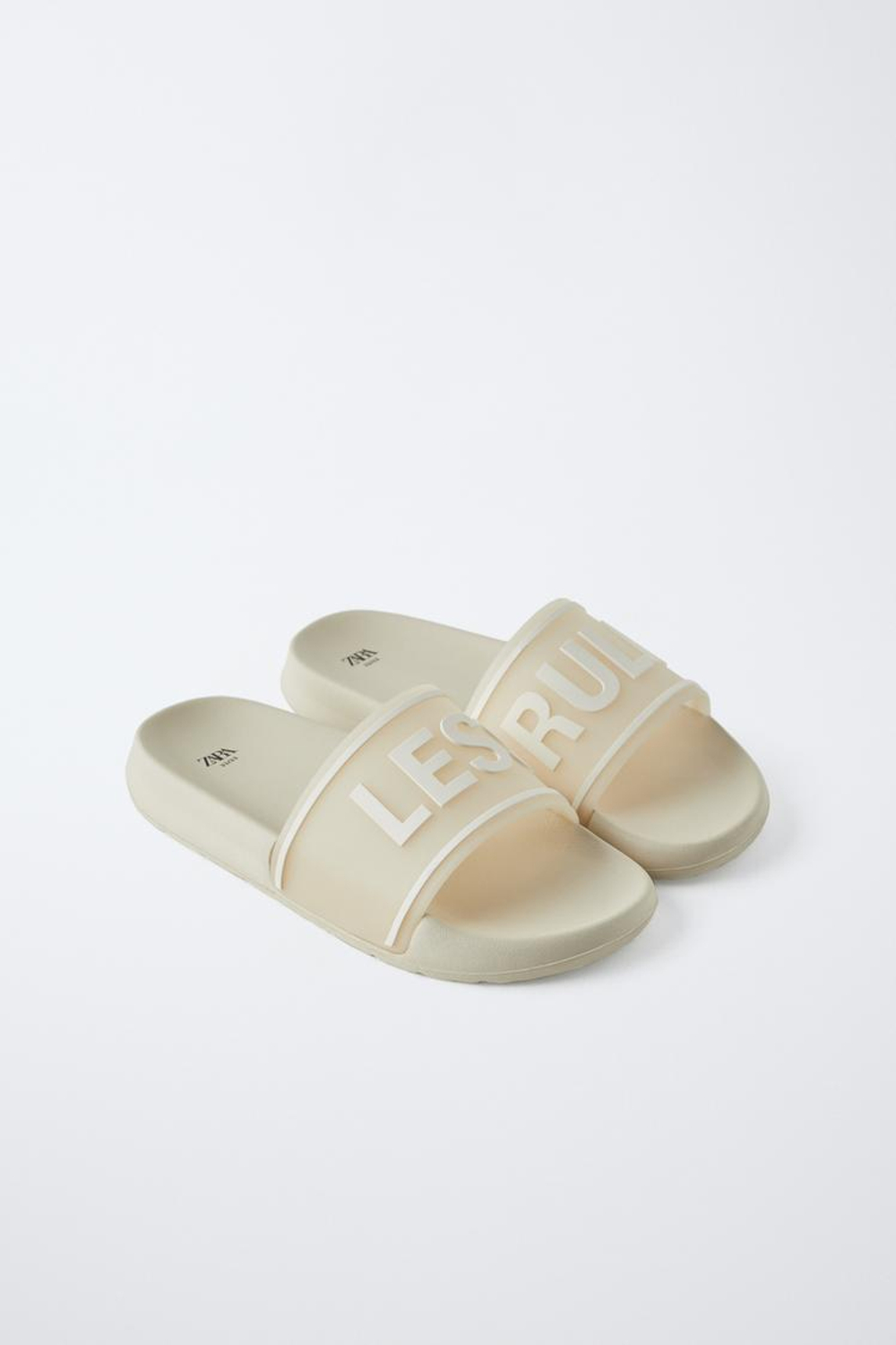 ZARA ТАПОЧКИ ДЛЯ БАССЕЙНА, ЭКРЮ