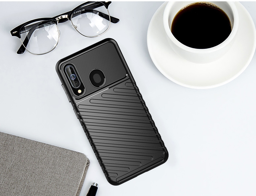 Чехол для Samsung Galaxy A60 (Galaxy M40) цвет Black (черный), серия Onyx от Caseport