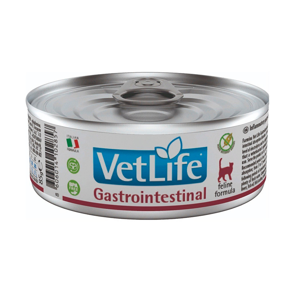 Влажный корм Farmina Vet Life Cat Gastrointestinal, для кошек, при заболеваниях ЖКТ, 85 г