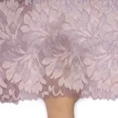 Кружево эластичное лавандово-серое/пудра 24 см, Китай