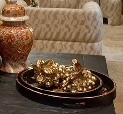 Поднос SAKURAПоднос круглый большой Dh Fancy 46x4,5 Черный