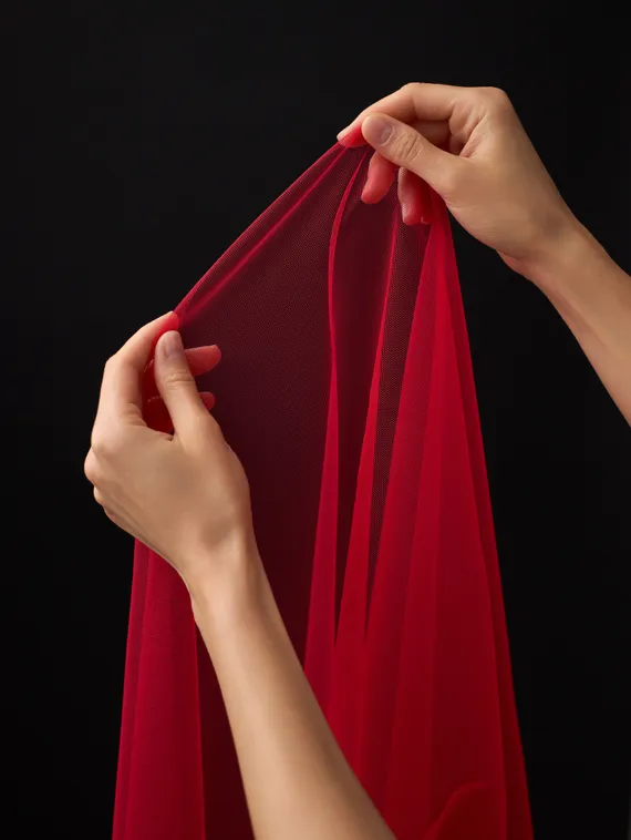 Бюстовая неэластичная сетка Lauma оптом, арт.480, красный 100