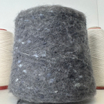 PUFFDANDY - Millefili S.p.A; 42% альпака superfine, 32% п/а; 24% хлопок, 2% эластан; 270м/100гр; col. 23422, цвет: темно серый тауп с лавандовыми "хлопьями"