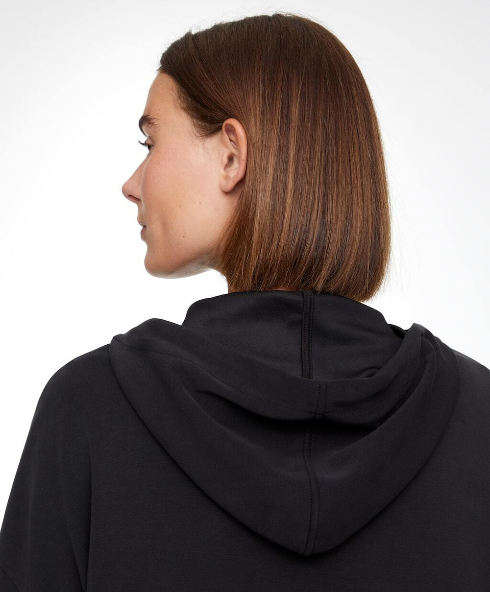 Oysho Толстовка из мягкого модала с застежкой-молнией, черный