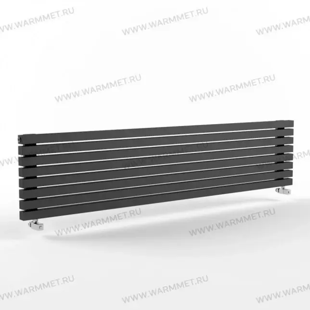 Радиатор WARMMET водяной настенный горизонтальный Cube Н (W) ГРАФИТ RAL7024