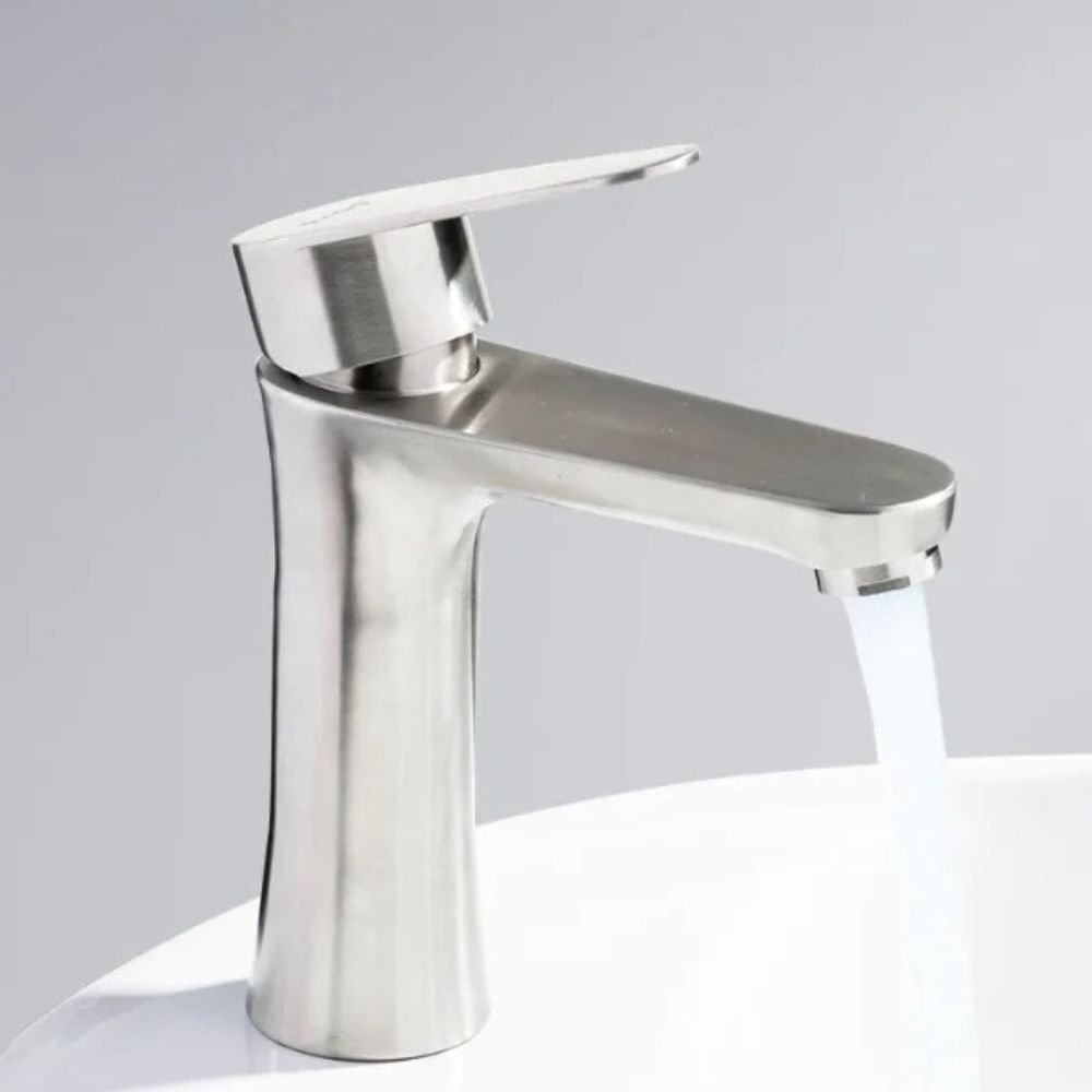 Смеситель для раковины, Frap, корот изл, с картриджем, сатин, F1048