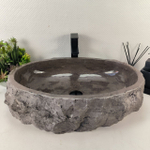Раковина из мрамора Erozy Grey EM-64985 64*44*16 0888
