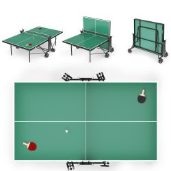 Теннисный стол UNIX Line Compact indoor 18mm MDF (Green)