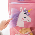 Кармашки для детского сада, на липучке. Единорог с объёмной гривой