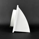 Вывод, выход стенной 175х175 мм с обратным клапаном с выходом D125 белый