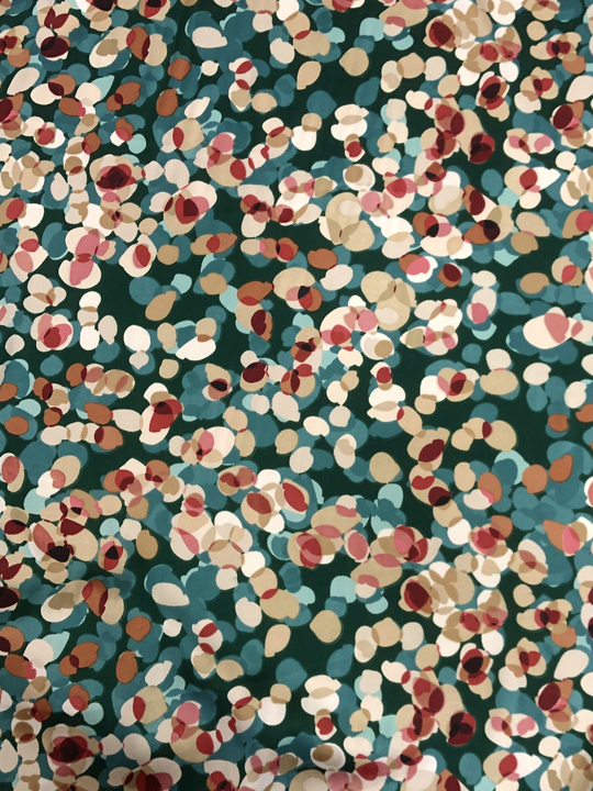 Плательная принт, пятна беж/теракот/бирюза Bavaria BST3402