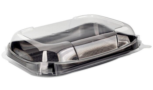 Крышка для контейнера под суши, АРЕТ Guillin, 192х145х20мм, прозрачная, 300 штук (контейнер 17-9337)