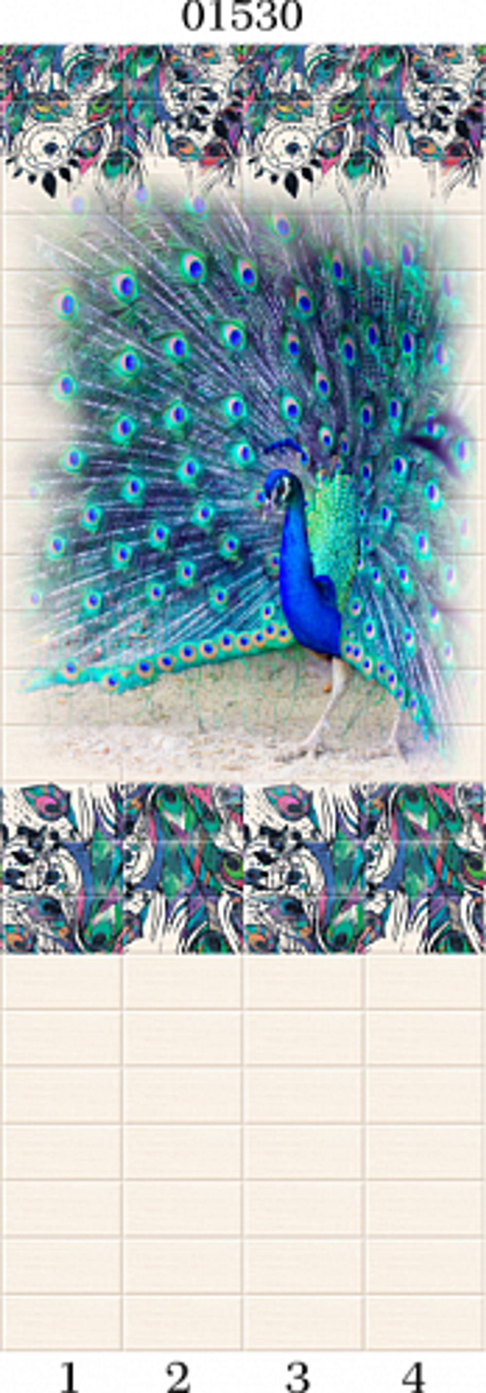 Панель ПВХ фотопечать 3D Panda Жар-птица 2700х250 мм