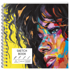 Скетчбук 195х195 40л "Красочный портрет" (Эксмо)