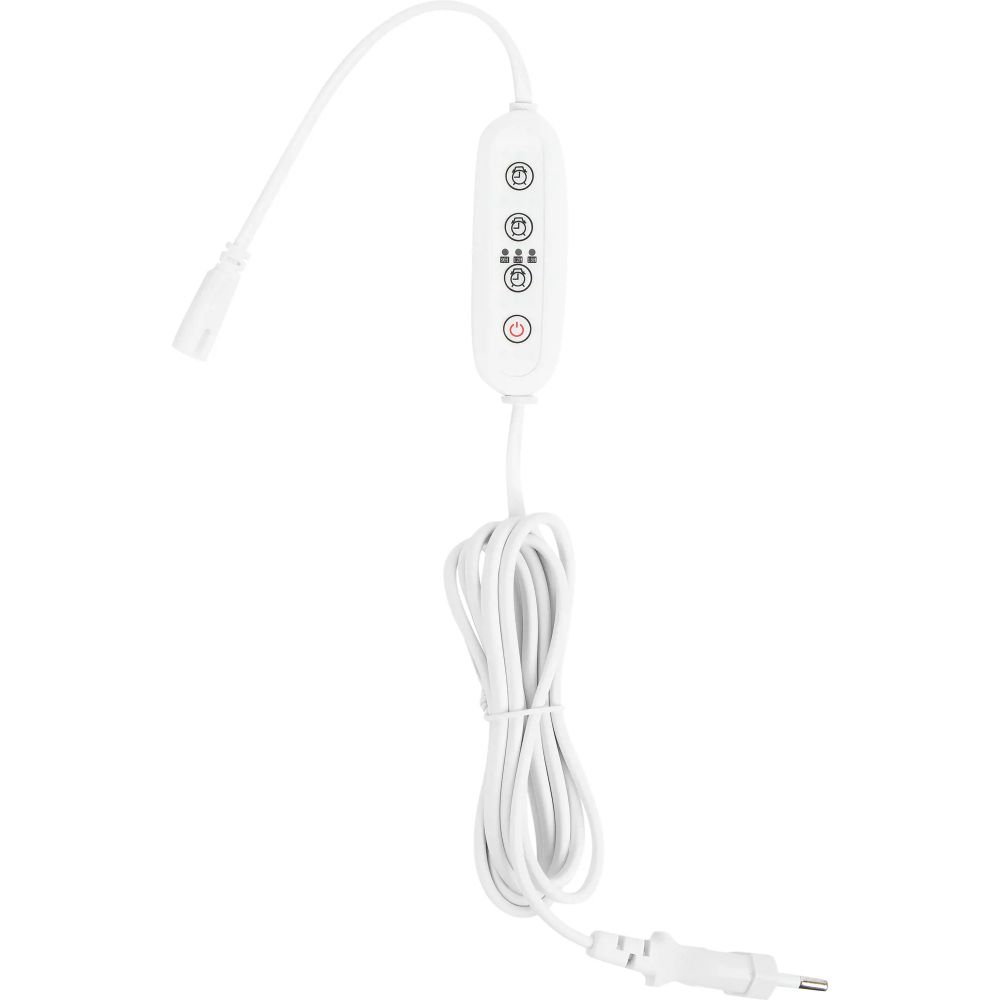 UST-E32 WHITE 2M Таймер с вилкой и разъемом L.N для фито светильника. 220В. 150Вт. Провод 2 метра. ТМ Uniel