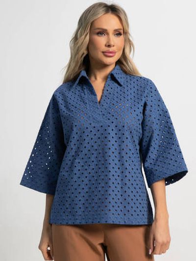 Блуза Ветерок (синяя) Б15520-16М LT Collection