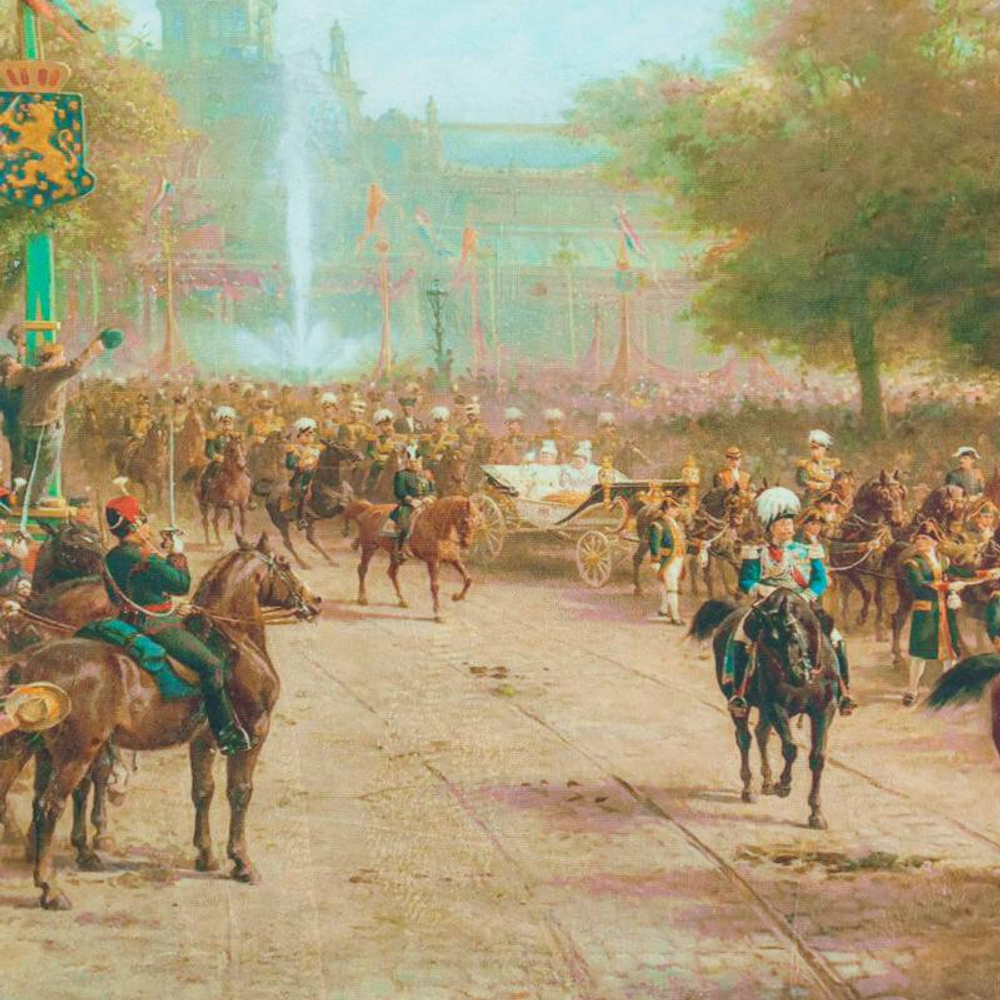 Сюжетный гобелен в парадной раме «На параде»