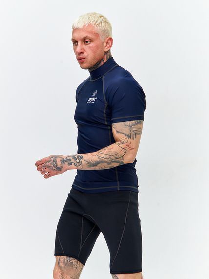 Футболка рашгард лонгслив Sargan Агидель UPF 50+ мужская темно-синяя