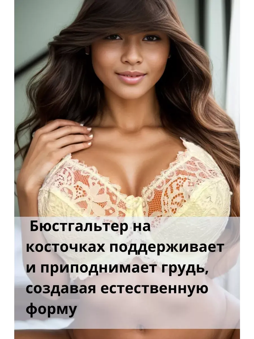 Бюстгальтер гладкий с косточками большие размеры