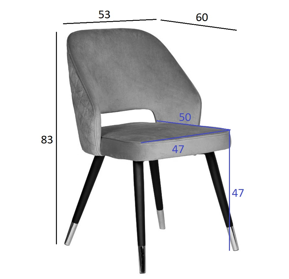 Стул Garda Decor велюр терракотовый 53*60*83 см