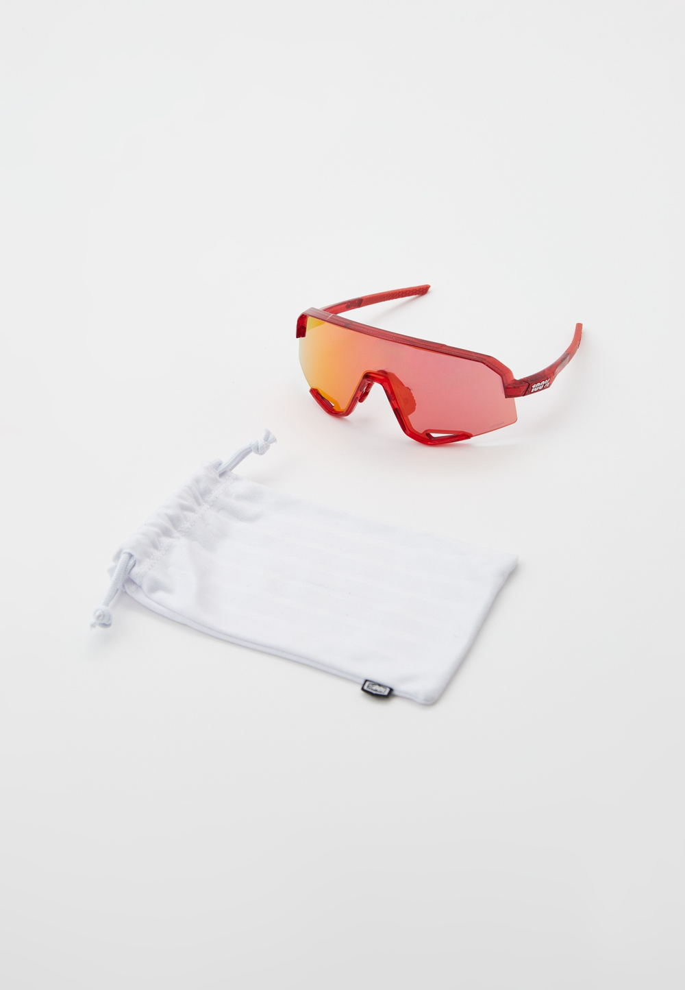 Спортивные очки с диоптриями 100% SLENDALE Campari Translucent Red - HiPER Fire Red Mirror Lens