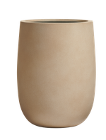 Кашпо TREEZ ERGO - Fine Rock - Высокая округлая чаша - Песок тёплый беж