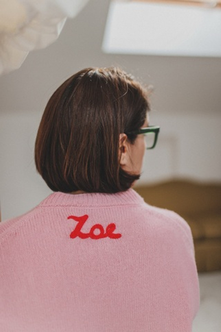 Пуловер Zoe из кашемира с мериносом розового цвета ПРЕДЗАКАЗ