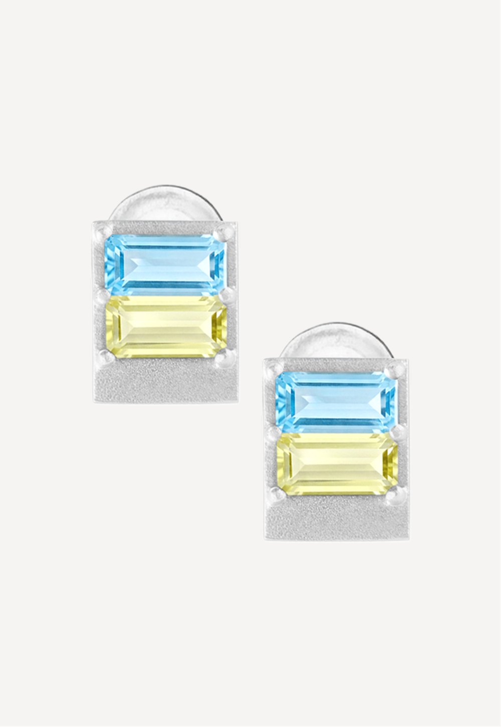 Серьги из серебра "Горные просторы"