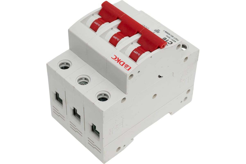 Автоматический выключатель модульный YON MD63N 3P 16A C 6kA DKC