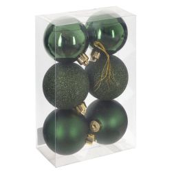 GAEM Набор из 6шт Украшение новогоднее "Шар", D 6 см, L6 W6 H7,5 см