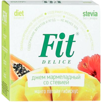 Джем мармеладный со стевией Манго/Папайя/Гибискус FitDelice 100г