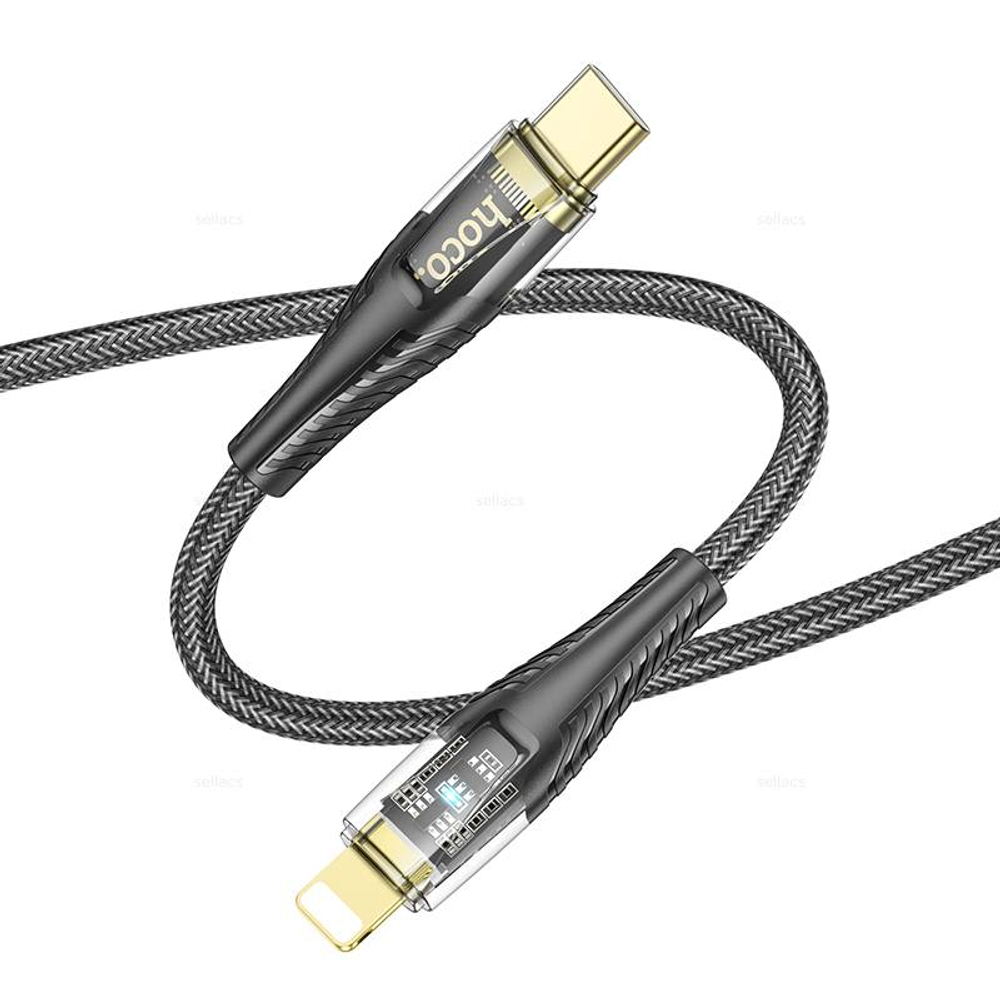 Кабель Type-C на Lightning Hoco U121 (black)