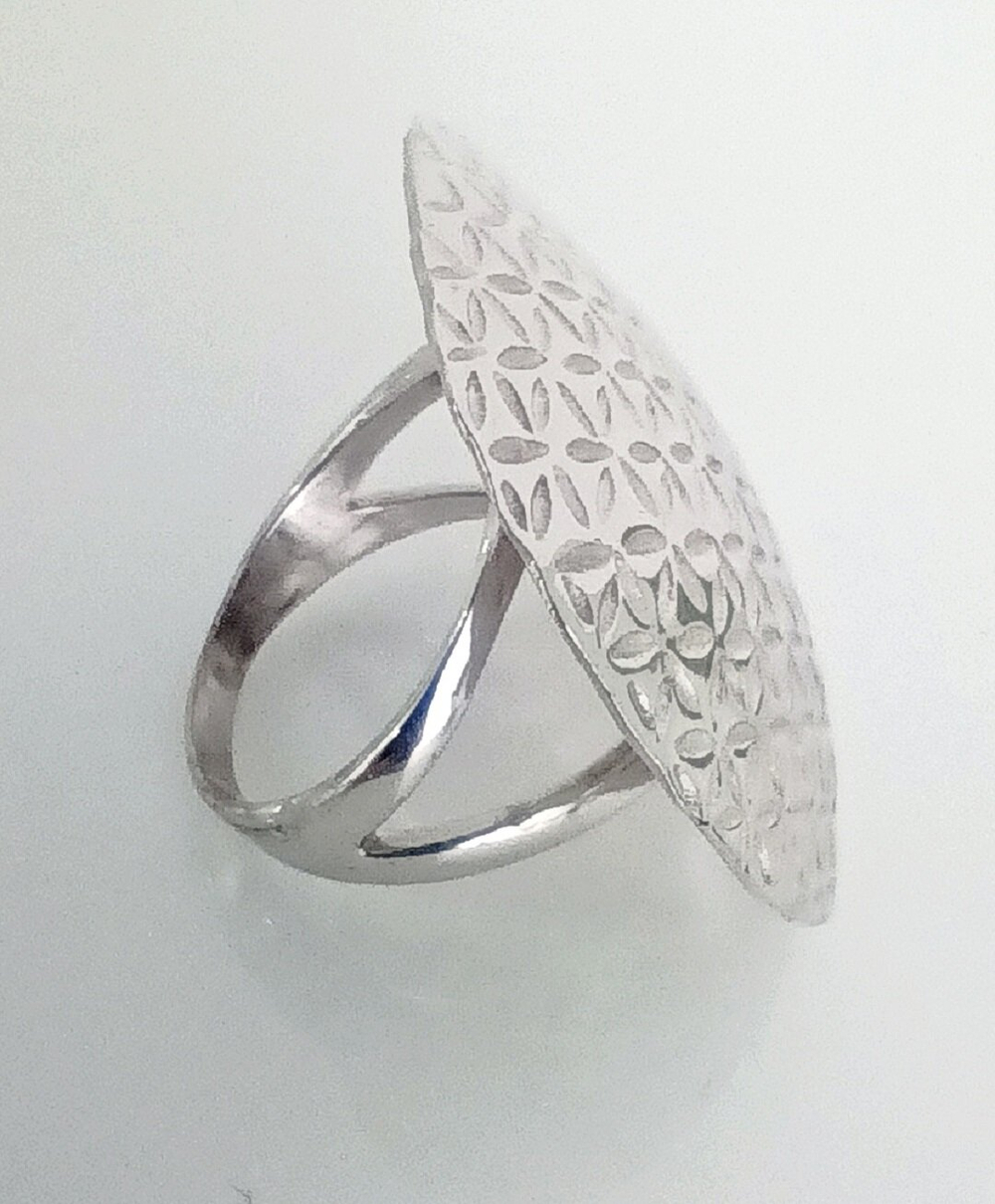 Кольцо Эстерелла, серебро, 925 проба, родированное/Ф