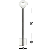 Заготовка сувальдного ключа 12738 (MAE6D)